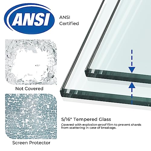 Sliding Glass Door 56-60" W x 59" H Frameless Sliding Bathtub Door, Tub Shower Door, Bathtub Glass Door, Bathtub Shower Door, 5/16" (8mm) Certified Clear Tempered Glass, Stainless Steel Frame, Matte Black