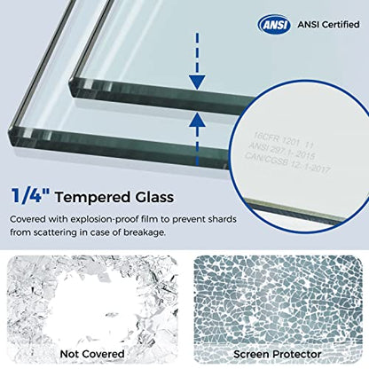 Sliding Glass Door 56-60" W x 59" H Frameless Sliding Bathtub Door, Tub Shower Door, Bathtub Glass Door, Bathtub Shower Door, 5/16" (8mm) Certified Clear Tempered Glass, Stainless Steel Frame, Matte Black