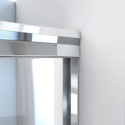 Shower Sliding Glass Door -60 in. W x 70 3/8 in. H Semi-Frameless Sliding Shower Door in Chrome and Clear Glass