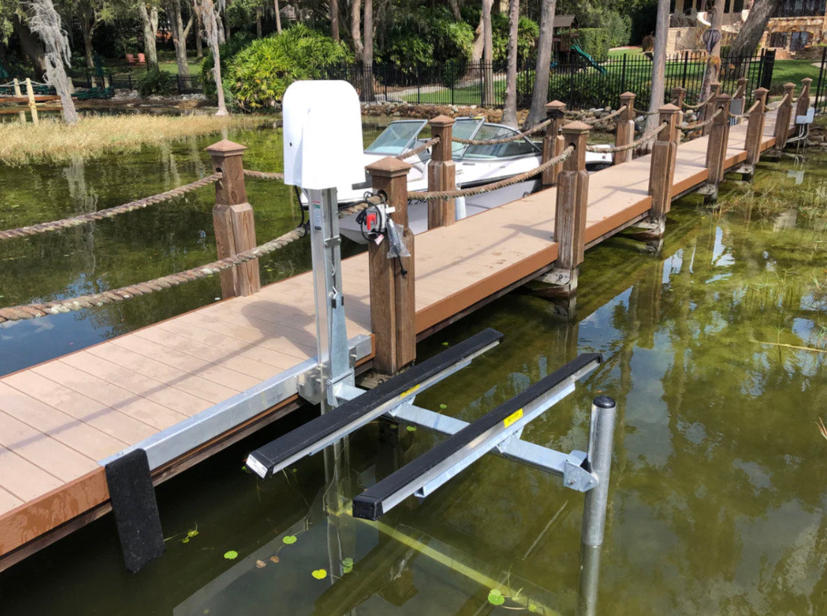 Jet Ski Lift 1200LB Pile Mount Lake Lift 10ft Direct Drive